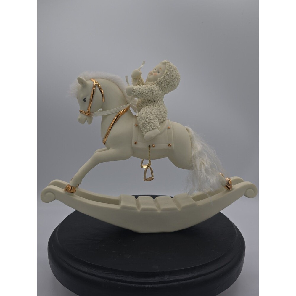 Department 56 Snowbabies Porcelain Rocking Horse  Figurine “Joy Ride”